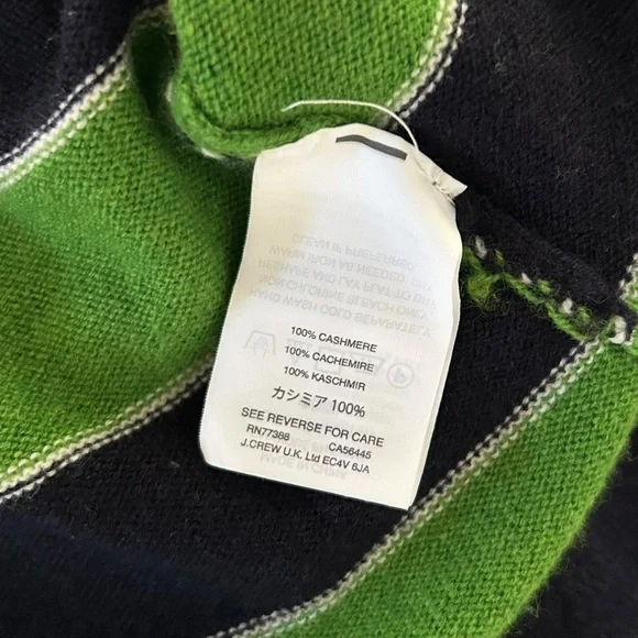 Perfectly Soft Italian Cashmere Colored Striped Sweater (J. Crew) - Picture 4 of 4